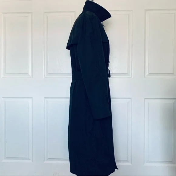 Defense Logistics Agency All Weather Lined Black Army Trench Coat 38R - Picture 6 of 12